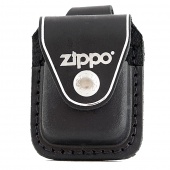 Чехол ZIPPO для широкой зажигалки, с петлёй, натуральная кожа, чёрный (LPLBK)