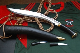 Кукри Nepal Khukuri House Sirupate 15" сталь, рукоять латунь и дерево