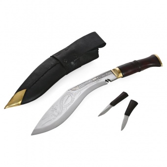 Кукри Nepal Khukuri House Bhojpure dragon 10" сталь, рукоять латунь и дерево