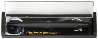 Космическая ручка ZERO GRAVITY MATTE BLACK RUBBER FINISH SPACE PEN