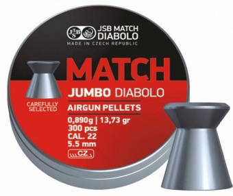 Пули JSB Exact Jumbo Match Diabolo 5,5 мм (0,89 грамм) - 300 штук
