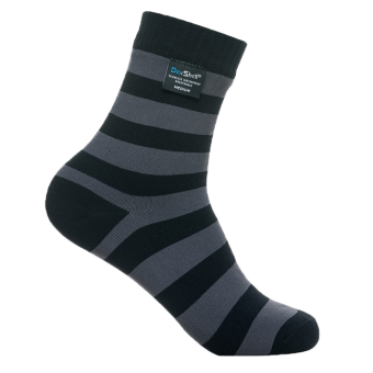 Носки ВОДОНЕПРОНИЦАЕМЫЕ Dexshell Ultralite Bamboo Black grey stripe | размер L (43-46)