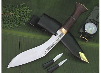 Кукри Nepal Khukuri House Paper Mini Jungle 8" сталь, рукоять латунь и рог